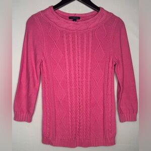 Lands' End Vibrant Pink Cowl Neck Sweater